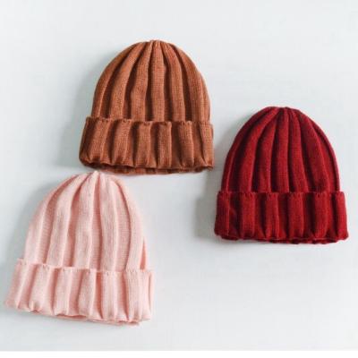 China ET-M87 children's beanie autumn and winter warm hats barred baby hats newborn children knitted hats for sale