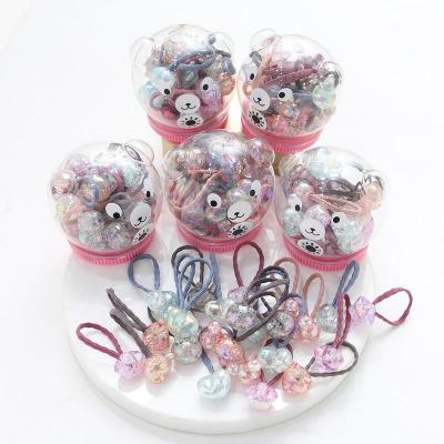 China A Newest Style Babies Hair Rope Cartoon Hair Ring Princess Hair Accessories Korean Cute Shine Elastic Band for sale