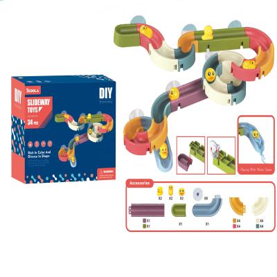 China Building Toy Hot Selling Summer Interactive Water Play Game DIY Duck Bath Toys Set For Plastic Baby for sale