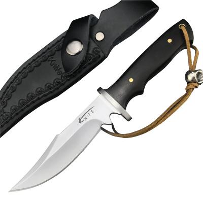 China Factory Direct Sales Non-Variable Olive Handle Wooden Handle Tactical Fixed Blade EDC Knife EDC Hunting Knives With Sheath for sale