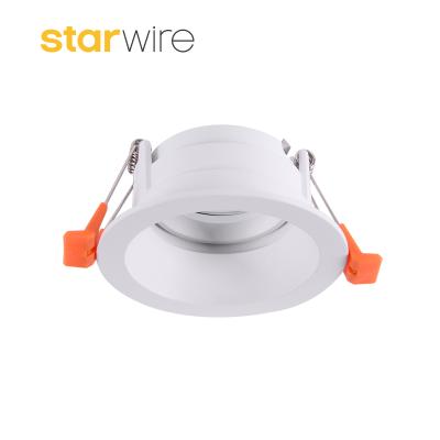 China UGR< 19 Round Fixture Downlight 70mm Cut Hole 32 Degree Cut Angle LED Downlight Module GU10 Fixtures for sale