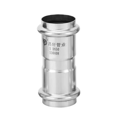 China Industry Equal pipe connector stainless steel press fitting 15mm stainless steel quick-fitting connector for sale