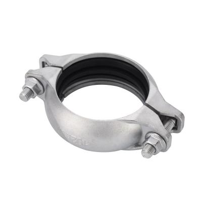 China Use for grooved fitting connection High pressure Groove pipe fittings customized stainless steel pipe band clamps c clamp stainless steel heavy for sale