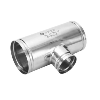 China Industry pipe fitting equal diameter t tee customization stainless steel tee pipe fitting stainless steel reducing tee for sale