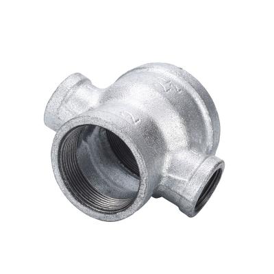 China Water Standard Threaded Galvanized Malleable Iron Female pipe fittings 4 Way Cross made in China for sale