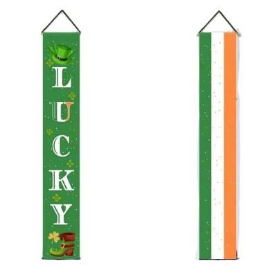 China Festival Decoration Selection Customize St Patrick's Day Door Curtain Couplets Party Decoration Door Curtain Irish Banner for sale