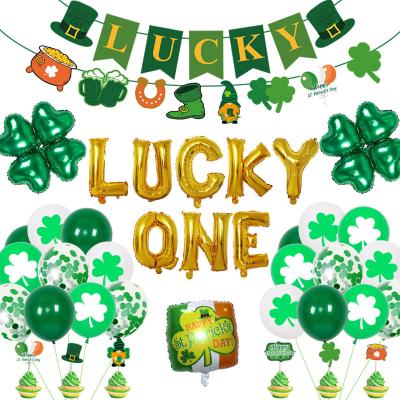 China Simple Irish Festival Balloons Wholesale European St. Patrick's Day Party Decoration Set Foil Balloons Set for sale