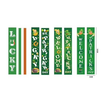 China Simple New St. Patrick's Day Decoration Couplet Flag Outdoor Hanging Decorative Flag for sale