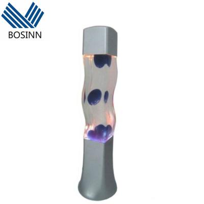 China Decoration S Shape Motion Volcano Light INS Liquid Lava Lamp Red Wax Blue Night Light Cylinder Lighting for sale