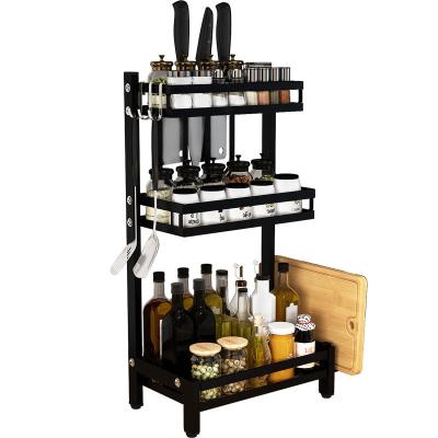 China Sumdor Kitchen Rack Metal Kitchen Storage Rack Multifunctional Home Spice Shelf for sale