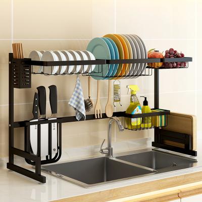 China Sumdor Hot Selling Home Metal Steel Dish Rack Over The Sink Adjustable Sink Dish Drying Rack for sale