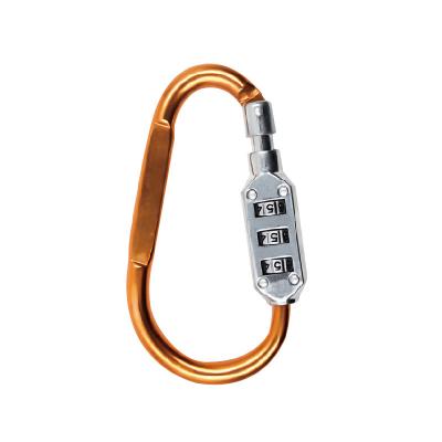 China Sumdor Mini Bike Zinc Alloy 3 Digit Metal Combination Password Locking Carabiner For Climbing for sale