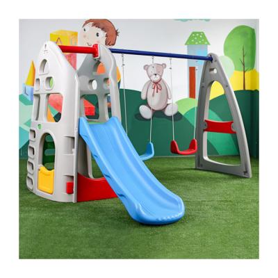 China Indoor Playground Toy Plastic Baby Children Slide Kinds Playing Indoor Children and Plastic Swing Set Kids Slide Swing for sale