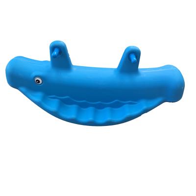 China Ride on Toy Good Quality Baby Indoor and Outdoor Wholesale Animal Children Whale Plastic Seesaws for sale