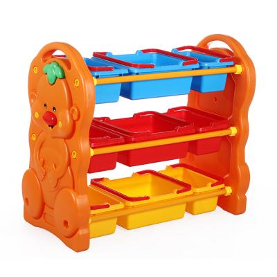 China Contemporary hot sale toyshelf beautiful plastic material living room children show Toy Storage Cabinet for sale