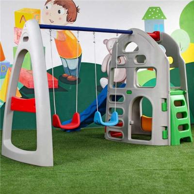 China Indoor Playground Toy Plastic Baby Children Indoor Multifunctional Kids Play Kinds Slide and Swing Set Children Funny Plastic Toy for sale