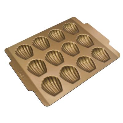 China Xiaomi Viable Madeleine Pans for Baking 12-Cavity Cake Pan Non-Stick Bakeware Mold for Oven Baking for sale