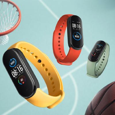 China Touch Screen Xiaomi MI Band 5 Color AMOLED Screen Heart Rate Sleep Step Swim Sport Monitor APP Miband 5 for sale