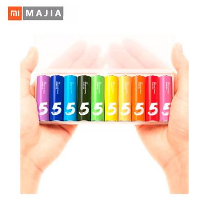 China Xiaomi Flashlight 10 Pcs/lot ZI5 Alkaline Battery 1.5V Rainbow AA Batteries LR6 AM-3 Environment Friendly For MP3 Flashlight Radio AA501 for sale