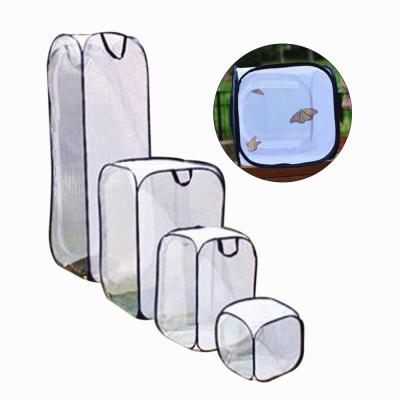 China Breathable Collapsible Fly Insect And Butterfly Habitat Cage White Mesh for sale