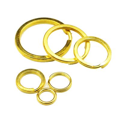 China 10mm-35mm Luxury Solid Brass Flat And Round Wire Slot Keychain for sale