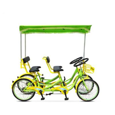 China 2021 Hot Sale 4 Person Pedal Bicycle Man Picture Pedal Tandem Bicycle 4 Person Popular Tandem Bicycle 4 Wheels Bike for sale