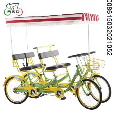 China Tandem bicycle four wheel bike for 4 wheel adult bike/4 person tandem bicycle/high quality bicycle for 4 tandem bicycle for sale