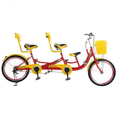 China Tandem bicycle /3 person tandem bicycle 3 seater tandem bicycle for sale/700C wheel Surrey tandem bicycle for tourist for sale