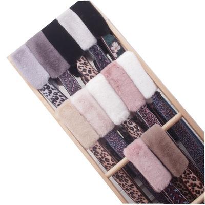 China New Simple Winter Scarf Women Winter Ribbon Scarves Lady Faux Fur Fashion Plush Grain for sale