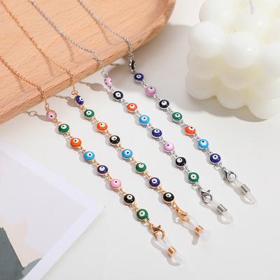 China Wholesale Custom Colored Socket Face Mask Alloy Evil Eye Mask Face Chain For Women Men for sale