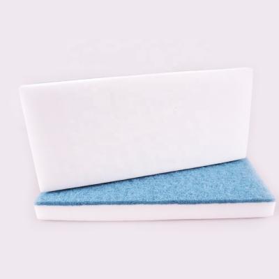 China Sustainable O-Cleaning Melamine Sponge Eraser Dual Density Magic Scour Pads Cellulose Scrub Sponge for sale