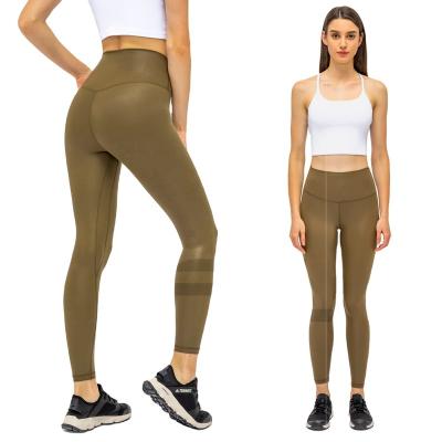 China 2022 Breathable Better Than Lulu Line Color Foil Full High Printed Waist 7/8 Length Yoga Fitness Leggings for sale