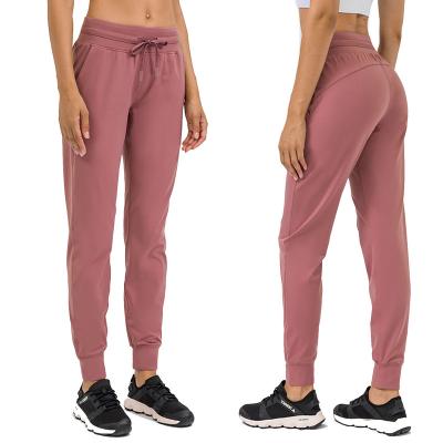 China Hot Selling Lulu Sports Tracker Casual Fitness Workout Joggers Breathable Women Slim Fit Running Jogger Pants Women for sale