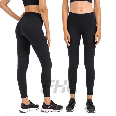 China Breathable 2022 New No Camel Toe Line Align High Waist Side Pockets Spandex 80 Nylon / 20 Sanded Yoga Fitness Leggings Batter Lulu for sale