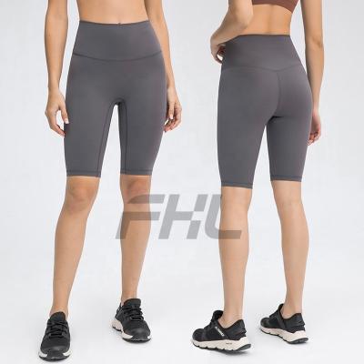 China Lulu 2022 Breathable Line No Line Inner Pockets High Waist Camel For Gym Sports Women Fitness Yoga Shorts Workout Wear for sale