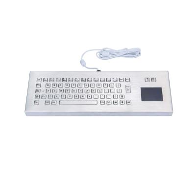 China Customizable Stainless Steel Numeric Keypad Skillful Manufacturing Waterproof And Dustproof Industrial Typing Keyboard With Touchpad for sale