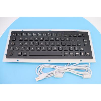 China Xufan 65 Keys Keypad Stainless Steel Panel Vandal Proof Mount PC Black Kiosk Industrial Metal Keyboard For Xufan 65 Keys Numeric Keypad for sale