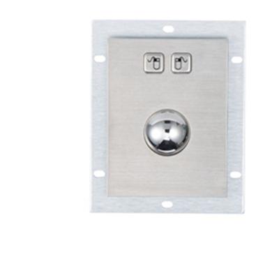 China Stainless Steel Industrial Material Panel Mount 38mm Industrial Mouse Buttons Explosion Proof Trackball for sale