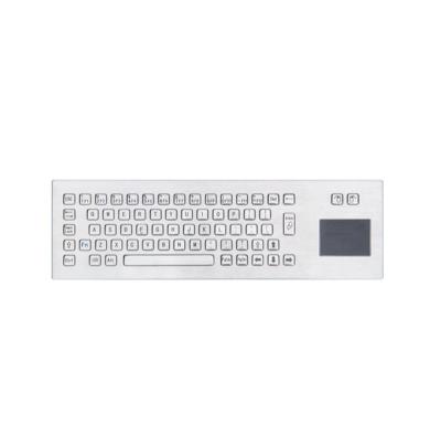 China Front Cabin Panel Stainless Steel Keyboard Fashion Metal Keypad Stand Durable Industrial Computer Keyboard With Touch Screen for sale