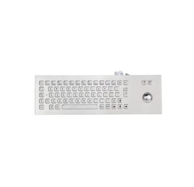 China 67 Key Numeric Keypad Front Waterproof And Dustproof With Trackball USB Stainless Steel Metal Keyboard Used For Information Kiosk for sale