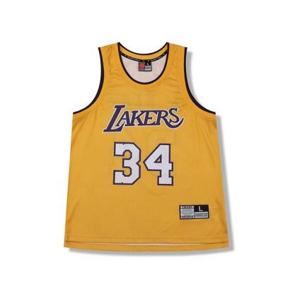 China 2022 USA High Quality Antibacterial Custom Men's American Style Big Mesh Retro Basketball Jersey Basketball Tank Tops for sale