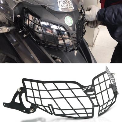 China Stainless Steel Motorcycle Headlight Grill Shield Guard Cover Protector For Benelli 502 502x TRK502 TRK502X 2019 2020 2021 for sale