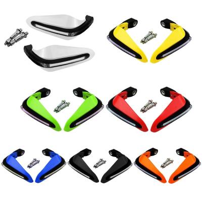 China Universal Light Aluminum Motorcycle Alloy+ABS+Led Handlebar Hand Guards With LED Light Hand Guards Protectors For ATV Motocross Dirt Bike for sale