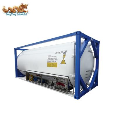 China For transportation & storge liquid gas 21500 liters T75 20' LNG carbon dioxide CO2 ISO tank cryogenic container for sale