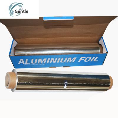 China Kitchen Use Soft Aluminum Foil Food Roll Wrapping Foil Household Brand 30*18mic*250m Kraft Paper for sale