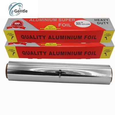 China Kitchen Use Heavy Duty Brand 45cm*14mic*200m Household Aluminum Foil Roll for sale