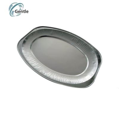 China Hot Selling Disposable Oval Food Household Tray 6550 Aluminum Foil Container for sale