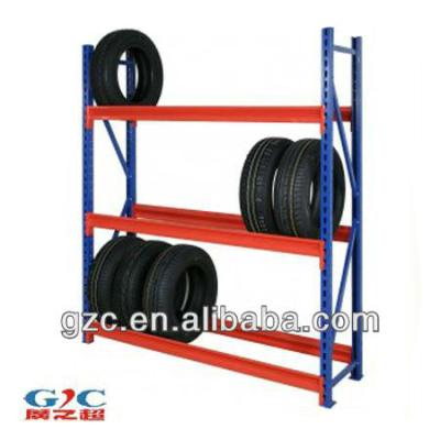 China Corrosion Protection Auto Tire Stretching Shop 4S Selective Beam Tire Rack for sale