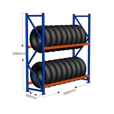 China Beautiful Corrosion Protection Shop 4S Warehouse Tire Rack Garage Tire Shelving for sale