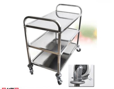 China Knock Down Hotel Restaurant Stainless Steel Fast Food Wine Cart Equipment for sale